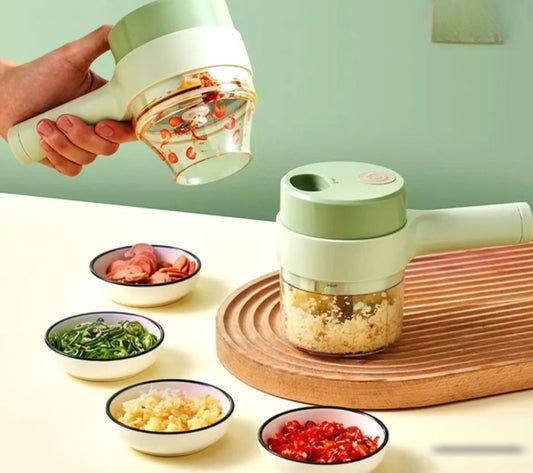 4 in 1 Portable Electric Vegetable Cutter Set